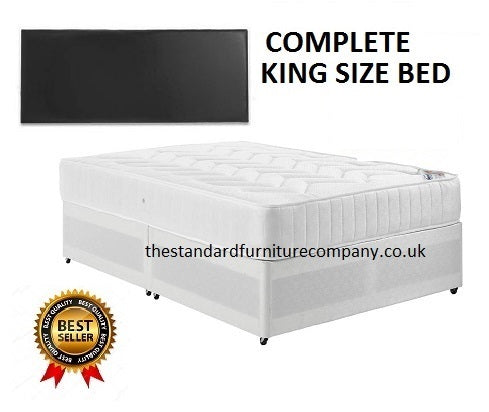 King Size Bed Complete + Mattress + Headboard £249
